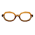 Óculos de Grau Gustavo Eyewear G121 2 Doce de Leite e fumê. Hastes marrom. Doce de Leite - Imagem 1