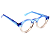 Óculos de Grau Gustavo Eyewear G29 10 em azul e fumê. Hastes azuis. Unisex - Imagem 2
