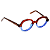 Óculos de Grau Gustavo Eyewear G121 4 em marrom e azul. Hates marrom. - Imagem 2
