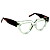 Óculos de Grau Gustavo Eyewear G40 2 acqua e hastes Animal Print. - Imagem 2