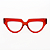 Óculos de Grau Gustavo Eyewear G40 3 vermelho e hastes Animal Print. - Imagem 1