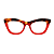 Óculos de Grau Gustavo Eyewear G69 1 em Animal Print e vermelho. Hastes Animal Print. - Imagem 1
