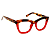 Óculos de Grau Gustavo Eyewear G69 1 em Animal Print e vermelho. Hastes Animal Print. - Imagem 2