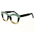 Óculos de Grau Gustavo Eyewear G69 4 em tons de verde e acqua. Hastes pretas. - Imagem 3