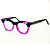 Óculos de Grau Gustavo Eyewear G69 6 violeta e preto. Hastes pretas. - Imagem 2