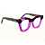 Óculos de Grau Gustavo Eyewear G69 6 violeta e preto. Hastes pretas. - Imagem 3
