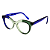 Óculos de Grau Gustavo Eyewer G38 6 azul, acqua e verde. Hastes azuis. - Imagem 3