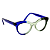 Óculos de Grau Gustavo Eyewer G38 6 azul, acqua e verde. Hastes azuis. - Imagem 2