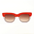 Óculos de Sol Gustavo Eyewear G57 3 vermelho e cinza. Hastes Animal Print. - Imagem 1