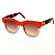Óculos de Sol Gustavo Eyewear G57 3 vermelho e cinza. Hastes Animal Print. - Imagem 3