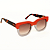 Óculos de Sol Gustavo Eyewear G57 3 vermelho e cinza. Hastes Animal Print. - Imagem 2
