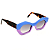 Óculos de Sol Gustavo Eyewear G92 2 azul e violeta. Hates Animal Pront e lentes cinza degrade. - Imagem 2