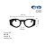 Óculos de Sol Gustavo Eyewear G02 1 em preto, branco e cinza. Hastes pretas e lentes degrade cinza. - Imagem 4