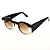 Óculos de Sol Gustavo Eyewear G02 1 em preto, branco e cinza. Hastes pretas e lentes degrade cinza. - Imagem 3