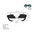 Óculos de Sol Gustavo Eyewear G12 4 em preto e branco. Lentes cinza degrade. - Imagem 4