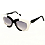 Óculos de Sol Gustavo Eyewear G12 4 em preto e branco. Lentes cinza degrade. - Imagem 3