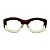 Óculos de Grau Gustavo Eyewear G60 1 Acqua e Marrom. Hastes marrom. - Imagem 1
