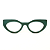 Óculos Gustavo Eyewear G93 1 verde com hastes pretas. - Imagem 1