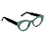 Óculos Gustavo Eyewear G93 1 verde com hastes pretas. - Imagem 2