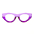 Óculos Gustavo Eyewear G119 2 violeta. Hastes Animal Print. - Imagem 1
