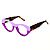 Óculos Gustavo Eyewear G119 2 violeta. Hastes Animal Print. - Imagem 3