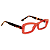 Óculos de Grau Gustavo Eyewear G34 5 Vermelho com hastes em Animal Print. - Imagem 2