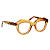 Óculos de Grau Gustavo Eyewear G37 8 Âmbar com hastes Animal Print. - Imagem 2