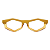 Óculos de Grau Gustavo Eyewear G153 1 em doce de leite claro e âmbar. Hastes Animal Print. Doce de Leite - Imagem 1