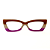 Óculos de Grau Gustavo Eyewear G81 5 Marrom, cinza e violeta. Hastes marrom. - Imagem 1