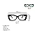Óculos de Grau Gustavp Eyewear G81 7 Preto com listras vermelhas, azuis e violeta. Hastes pretas. - Imagem 4