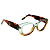 Óculos de Grau Gustavo Eyewear G103 5 Âmbar e acqua com hastes em Animal Print. - Imagem 2