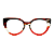 Óculos de Grau Gustavo Eyewear G117 1 em marrom, fumê e vermelho. Hastes pretas. - Imagem 2