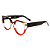 Óculos de Grau Gustavo Eyewear G117 1 em marrom, fumê e vermelho. Hastes pretas. - Imagem 4