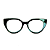 Óculos de Grau Gustavo Eyewear G117 4 Azul ciano e preto. Hastes pretas. - Imagem 2