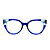 Óculos de Grau Gustavo Eyewear G117 5 Tons de azul. Hastes pretas. - Imagem 1