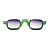 Óculos de Sol Gustavo Eyewear G164 2 Verde e lentes cinza degrade. Novidades - Imagem 1
