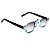 Óculos de Sol Gustavo Eyewear G164 6 Ciano, hastes pretas e lentes cinza degrade. Novidades - Imagem 3