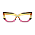 Óculos de Grau Gustavo Eyewear G168 3 Preto, laranja, azul e lilás. Hastes laranja. Murano - Imagem 2