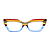 Óculos de Grau Gustavo Eyewear G167 4 Vermlho, laranja, cinza, acqua e azul. Hastes laranja. Murano - Imagem 1