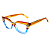 Óculos de Grau Gustavo Eyewear G167 4 Vermlho, laranja, cinza, acqua e azul. Hastes laranja. Murano - Imagem 3