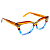 Óculos de Grau Gustavo Eyewear G167 4 Vermlho, laranja, cinza, acqua e azul. Hastes laranja. Murano - Imagem 2