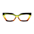Óculos de Grau Gustavo Eyewear G167 2 Marrom, verde, amarelo e laranja. Hastes marrom. Murano - Imagem 2