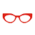 Óculos Gustavo Eyewear G93 2 Vermelho com hastes Animal Print. - Imagem 2