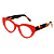 Óculos Gustavo Eyewear G93 2 Vermelho com hastes Animal Print. - Imagem 4