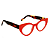 Óculos Gustavo Eyewear G93 2 Vermelho com hastes Animal Print. - Imagem 3