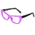 Óculos Gustavo Eyewear G87 1 Lilás com hastes pretas. - Imagem 4