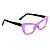 Óculos Gustavo Eyewear G87 1 Lilás com hastes pretas. - Imagem 3
