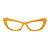 Óculos Gustavo Eyewear G87 2 Laranja com as hastes Animal Print. - Imagem 2