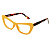 Óculos Gustavo Eyewear G87 2 Laranja com as hastes Animal Print. - Imagem 4