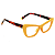 Óculos Gustavo Eyewear G87 2 Laranja com as hastes Animal Print. - Imagem 3